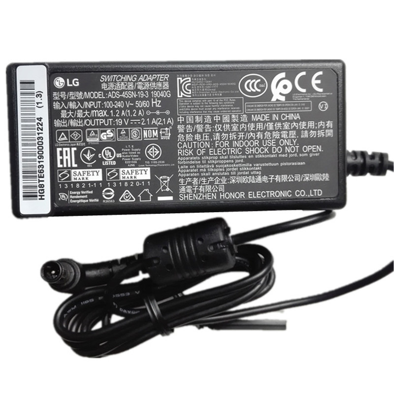 EAY63190004 ADS-45SN-19-2 19040G  E 100~240Vac 19Vdc 2.1A 50~60Hz World Wide INLET 2P = EAY62850502 