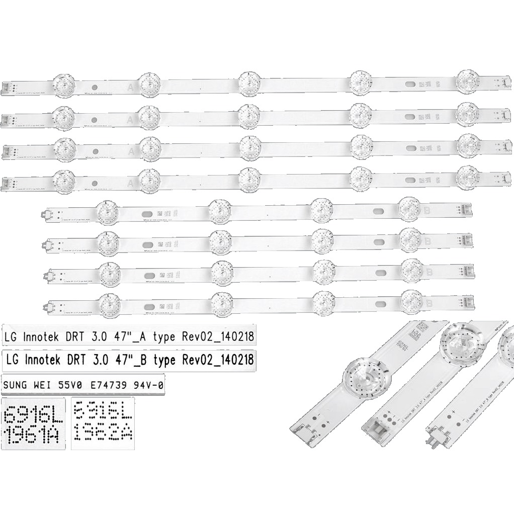 AGF78401001 LED BAR LG Innotek DRT 3.0 47 Inch Rev02 LC470DUE-FGA1 LC470DUE-FGA2 LC470DUE-FGA3 LC470DUE-FGA4 LC470DUE-FGA6 LC470DUE-FGM1 LC470DUE-FGM2 LC470DUE-FGM3 LC470DUE-FGM4 = AGF78400901 