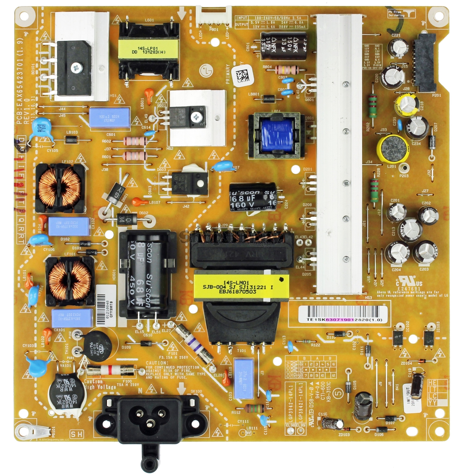 EAY63071901 Power Supply Assembly FREE LGP3942-14PL1-IT 14Y Power Board 39 42 INCH  = EAY63071905 = EAY63071906 = EBR78898301 = EAY63071904 = EAY63071902 = EAY63071901 Захранваща платка LG 39LB  42LB   