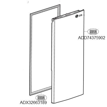 ADX73571106 GASKET DOOR