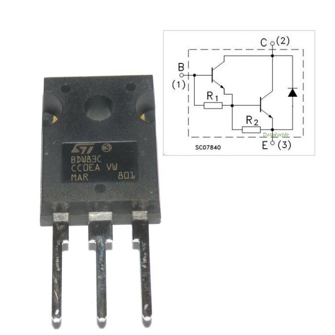 BDW83C TRANSISTOR SI-N DARL. 100V 15A 130W TO-247