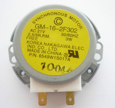 6549W1S017A MOTOR MW , GM-16 2F302 , 21V КЪСА ОС 10mm , 2.5 rpm  = 6549W1S011B