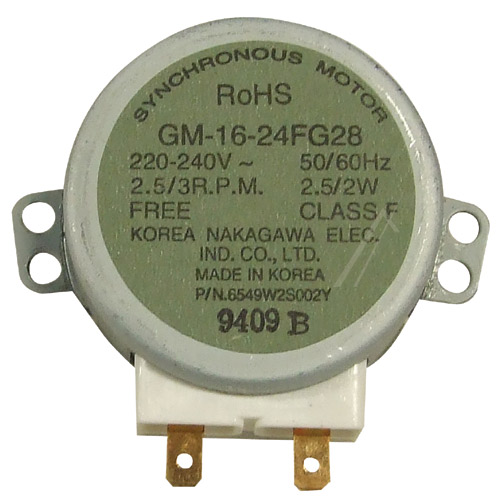 6549W2S002Y SYNCHRONOUS MOTOR MW 220V, 2.5/3R . P.M , 2.5/2W , GM-16-24FG28 ( 2B72754Q )